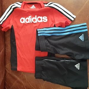 Adidas boys lot shorts and shirt